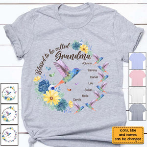 Blessed Grandma Hummingbird Shirt