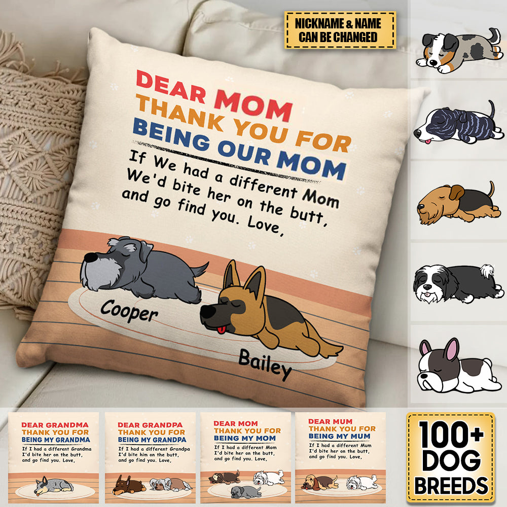 Personalized Mother's Day Gift, Dog Lover Pillow