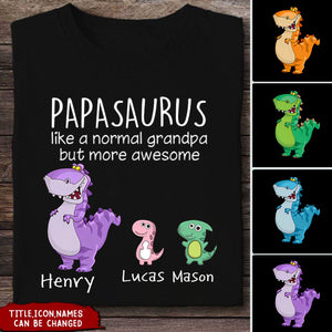 Grandpasaurus And Kids Personalized Shirt
