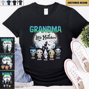 Grandma Of These Little Monsters - Personalized Unisex T-Shirt - Gift For Grandma, Gift For Grandparents, Halloween Gift