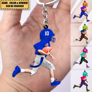 Personalized American Football  Acrylic Keychain-Gift For American Football Lovers