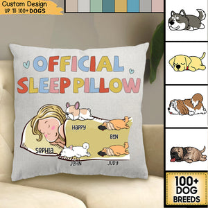 Sleeping Dog Sleeppillow - Personalized Custom Unisex Pillow - Gift For Dog Lover