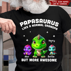 3D Dinosaurs Personalized Shirt, Father's Day Gift For Dad, For Grandpa