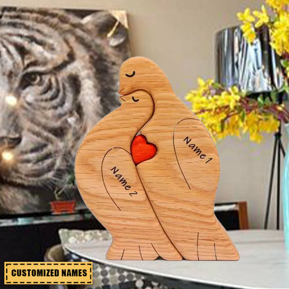 2 doves Wooden puzzle couple keepsake- Gift For Couple