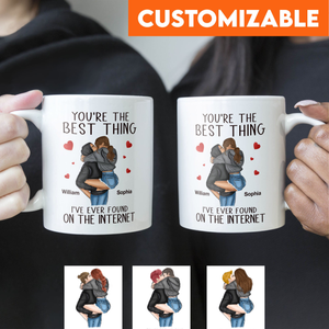 You're The Best Thing I've Ever Found On The Internet - Personalized Mug - Gift For Couple