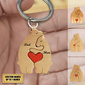 Bear Family Acrylic Keychain - Gift For Family