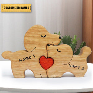 Wooden dogs Couples Gift Anniversary Gift Couple puzzle-Gift For Couples
