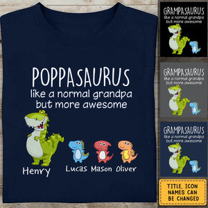 Grandpasaurus And Kids Personalized Shirt