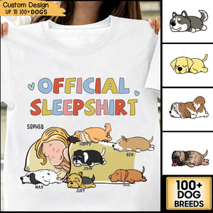 Sleeping Dog Sleepshirt - Personalized Custom Unisex T-Shirt