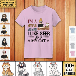 I'm A Simple Man or Woman - Personalized Shirt - Gift Fot Cat Lover