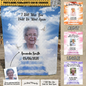In Loving Memories Custom Photo Blanket Memorial - Memorial Gift