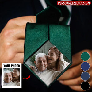 Custom Photo Patch For Ties,Father's day, Anniversary Gift For Dad, For Grandpa, For Him