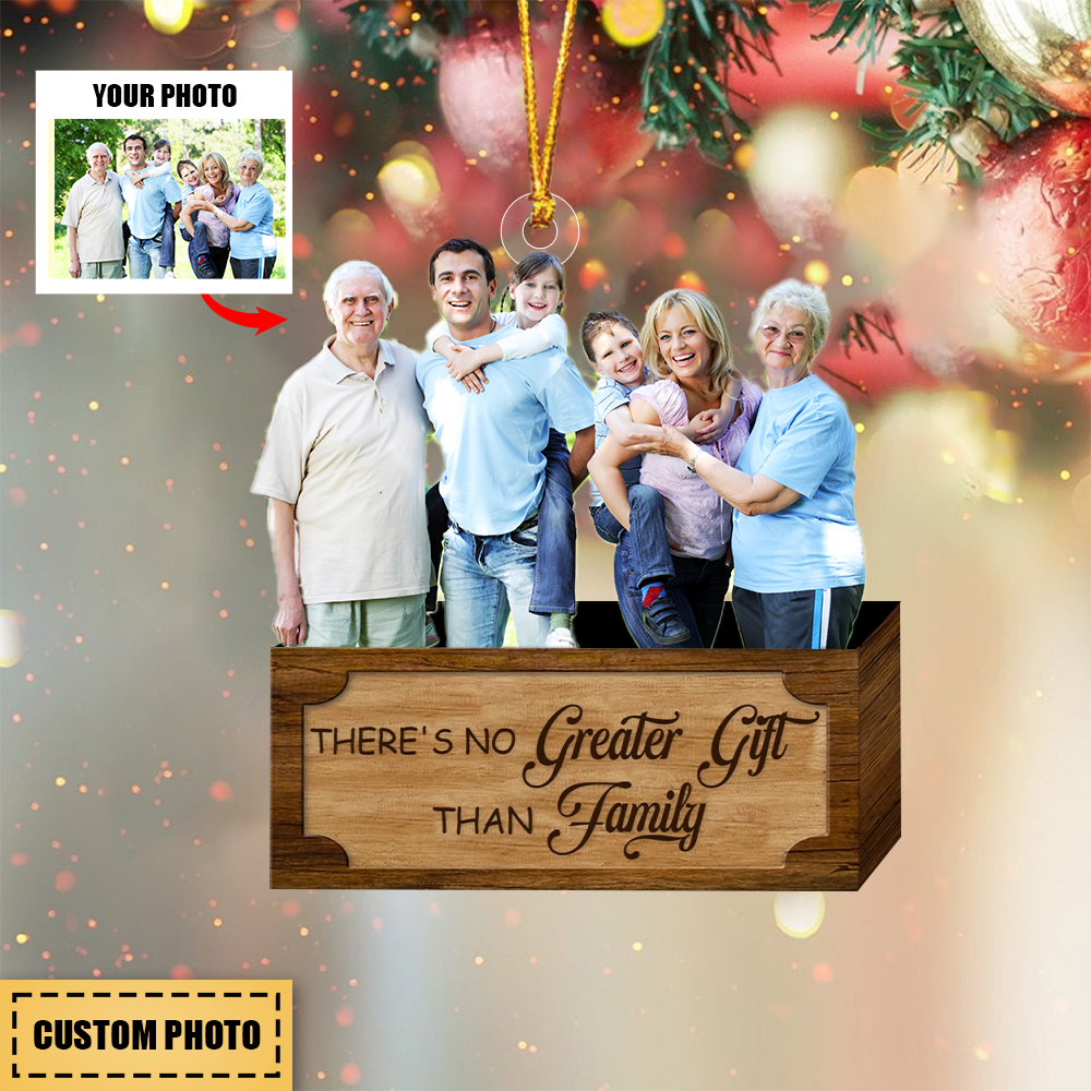 Custom Family From Photo With Name For Family Christmas Ornament -Gifyt For Family