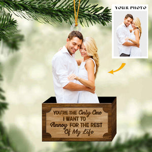 Custom My Love From Photo With Name For Couples Christmas Ornament -For Couples