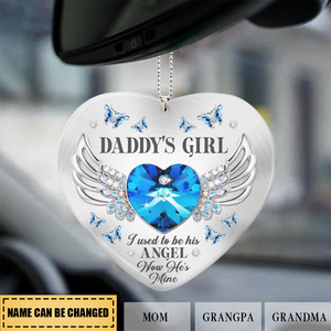 Personalized Memorial Keychain - Whose Girl/Boy Heart Acrylic hanging Ornament