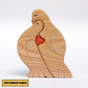 2 doves Wooden puzzle couple keepsake- Gift For Couple