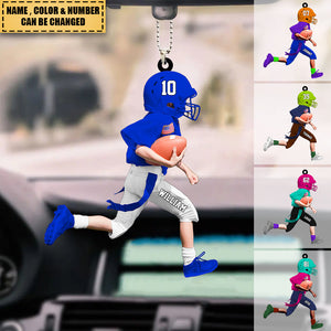 Personalized American Football Acrylic Car / Christmas Ornament - Gift For American Football Lovers