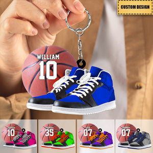 Personalized Basketball  Acrylic Keychain-Gift For Basketball Lovers