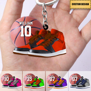 Personalized Basketball  Acrylic Keychain-Gift For Basketball Lovers