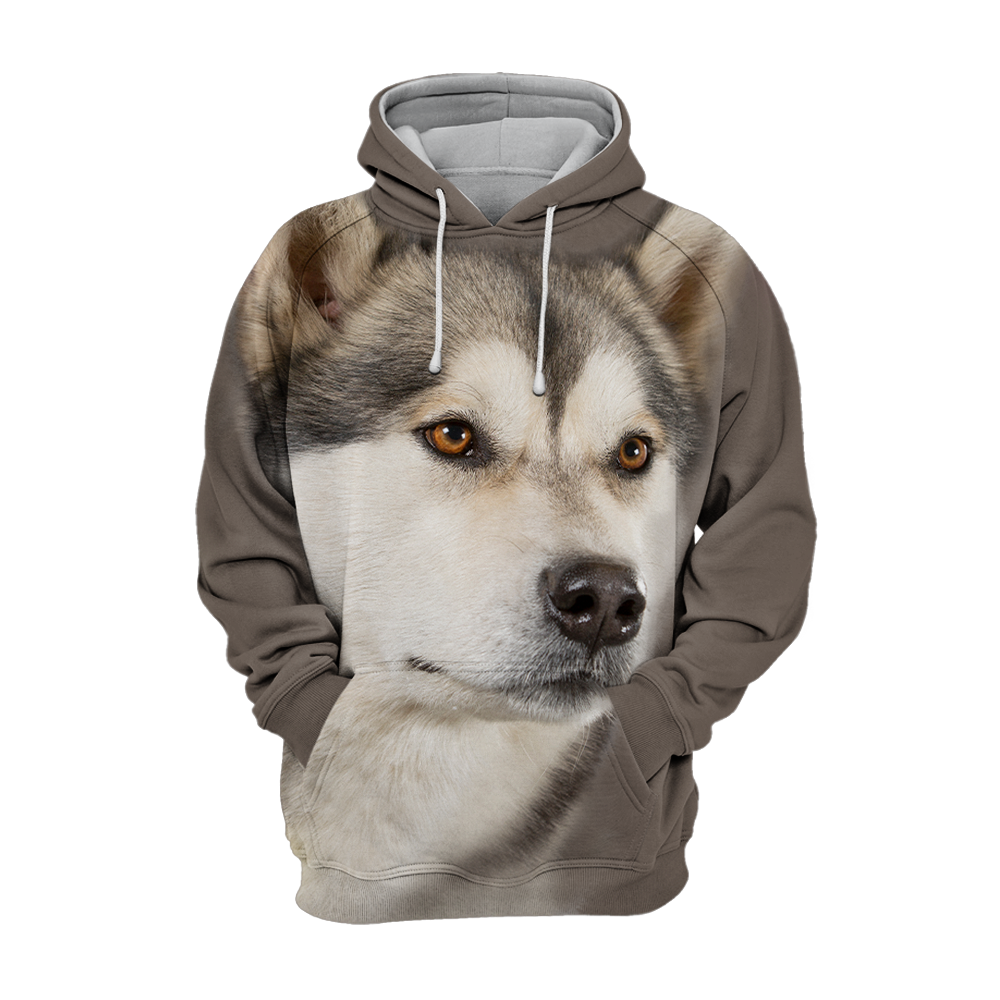 Unisex 3D Graphic Hoodies Animals Dogs Alaskan Husky Puppy Quiet