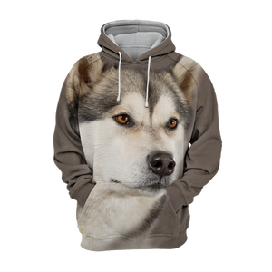 Unisex 3D Graphic Hoodies Animals Dogs Alaskan Husky Puppy Quiet