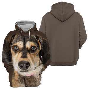 Unisex 3D Graphic Hoodies Animals Dogs Crossbreed Brown Dog Cute