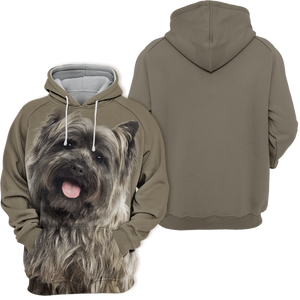 Unisex 3D Graphic Hoodies Animals Dogs Cairn Terrier Grey Smile
