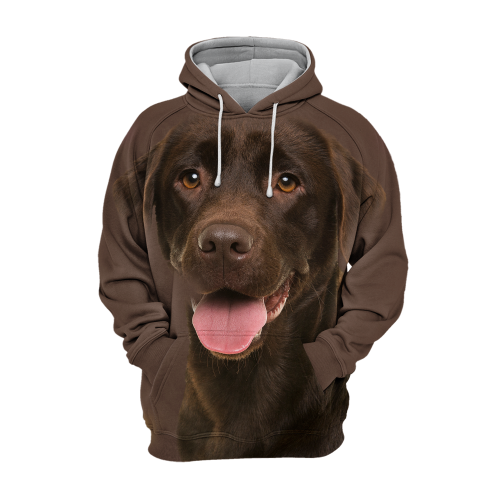 Unisex 3D Graphic Hoodies Animals Dogs Labrador Chocolate Smile