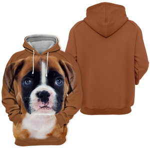 Unisex 3D Graphic Hoodies Animals Dogs Boxer Puppy Beautiful