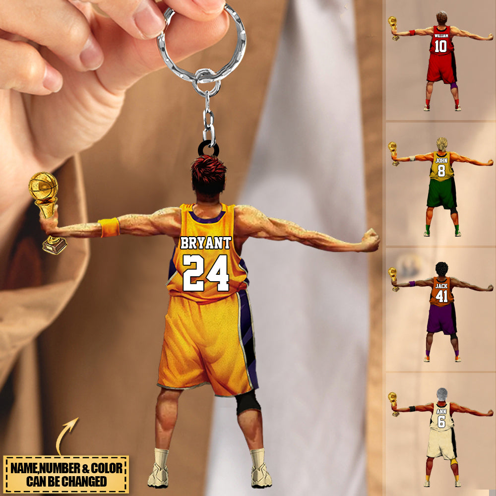 Custom Personalized Sport Gifts For Basketball Lover, Basketball Player Acrylic Keychain