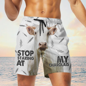 Stop Staring At My Charolais Men Shorts