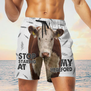 Stop Staring At My Hereford Men Shorts