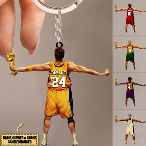 Custom Personalized Sport Gifts For Basketball Lover, Basketball Player Acrylic Keychain