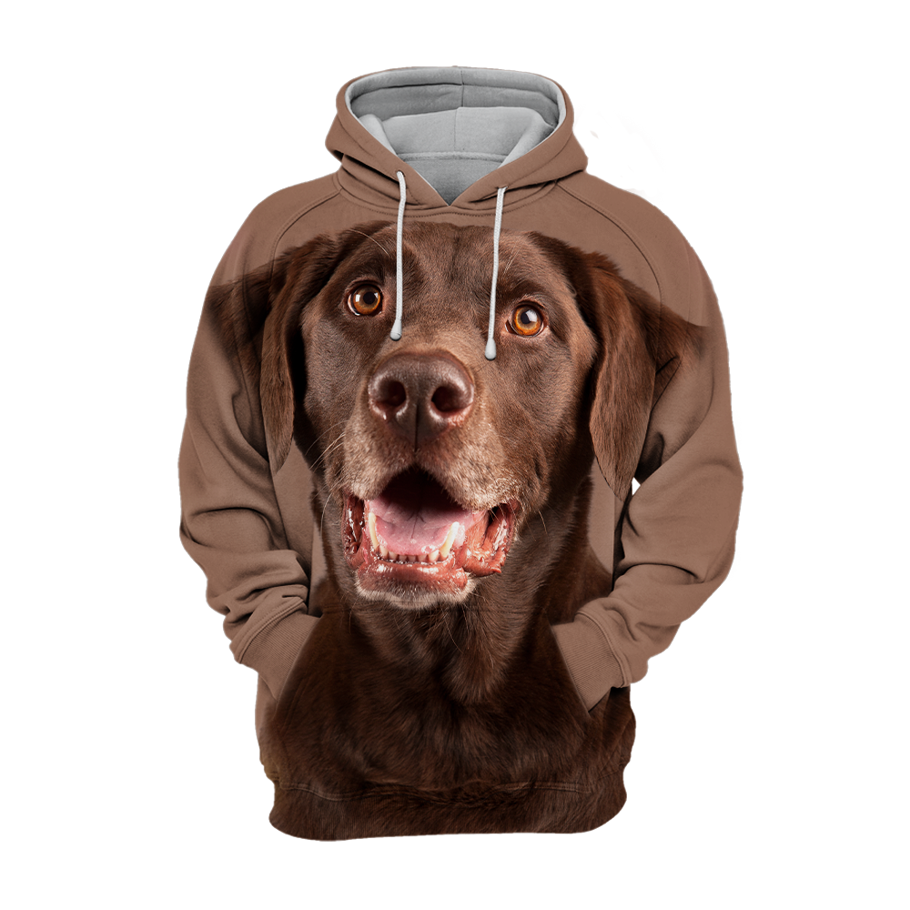 Unisex 3D Graphic Hoodies Animals Dogs Labrador Chocolate Laugh
