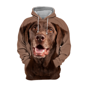 Unisex 3D Graphic Hoodies Animals Dogs Labrador Chocolate Laugh