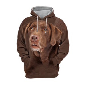 Unisex 3D Graphic Hoodies Animals Dogs Labrador Chocolate