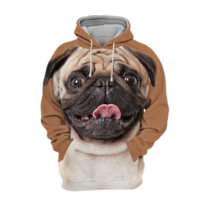 Unisex 3D Graphic Hoodies Animals Dogs Pug Adorable