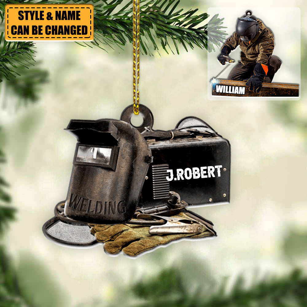 Welder Personalized Christmas Ornament - Welding Supplies