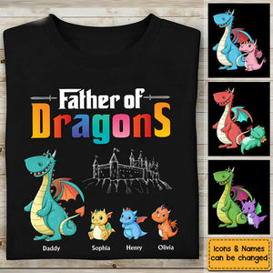 Father Of Dragons Personalized Custom Unisex T-shirt - Father's Day, Birthday Gift For Dad