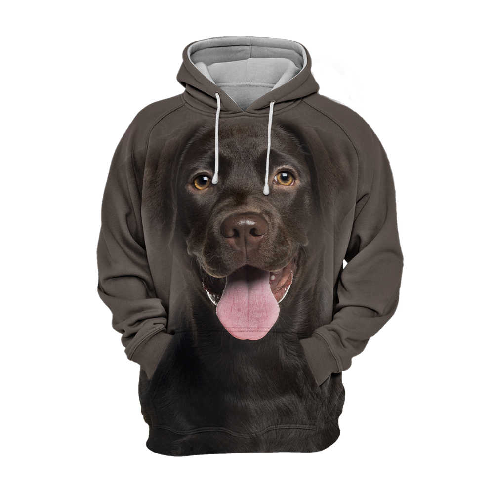 Unisex 3D Graphic Hoodies Animals Dogs Labrador Black Laugh