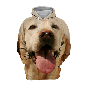 Unisex 3D Graphic Hoodies Animals Dogs Yellow Labrador Happy