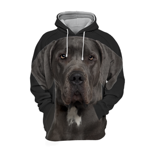Unisex 3D Graphic Hoodies Animals Dogs Great Dane Black Quiet