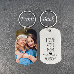 Personalized Photo Keychain Gift For Dad&Mom-i Love You Daddy/Mommy-custom Keychain With Picture-special Gift For Father/Mother's Day-gift From Kids