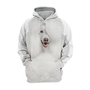 Unisex 3D Graphic Hoodies Animals Dogs Royal Poodle White