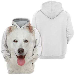 Unisex 3D Graphic Hoodies Animals Dogs Swiss Shepherd White