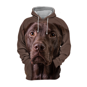Unisex 3D Graphic Hoodies Animals Dogs Labrador Chocolate Quiet