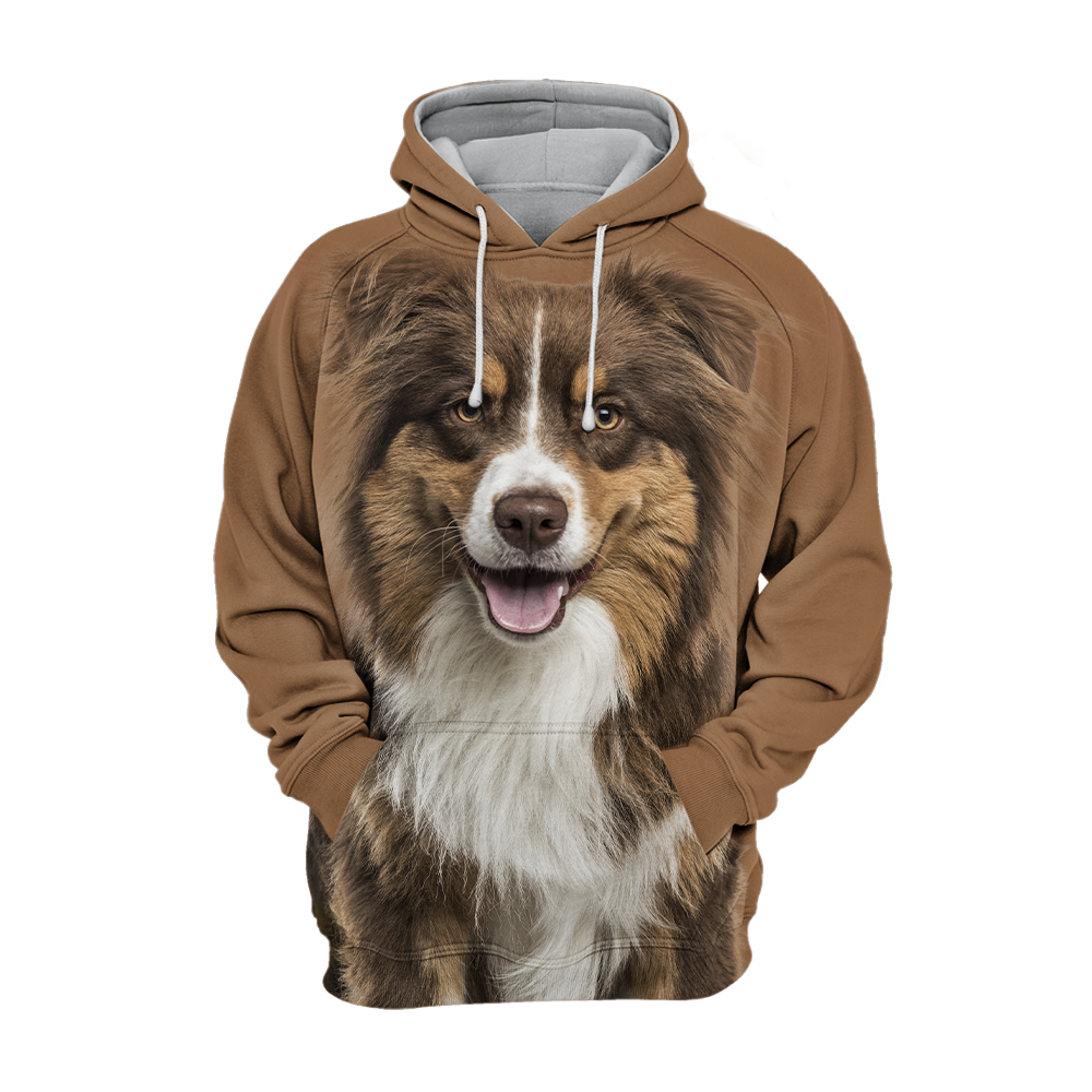 Unisex 3D Graphic Hoodies Animals Dogs Australian Shepherd Smile