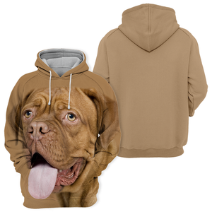 Unisex 3D Graphic Hoodies Animals Dogs Bordeaux Mastiff Happy