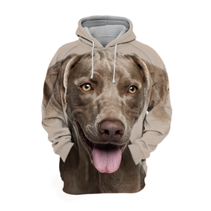 Unisex 3D Graphic Hoodies Animals Dogs Weimaraner Happy