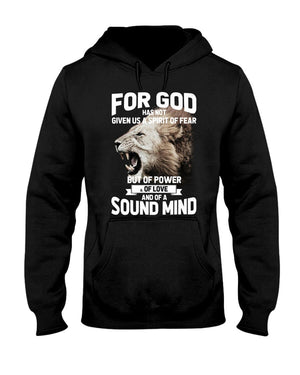 FOR GOD HAS NOT GIVEN US A SPIRIT OF FEAR Hooded Sweatshirt